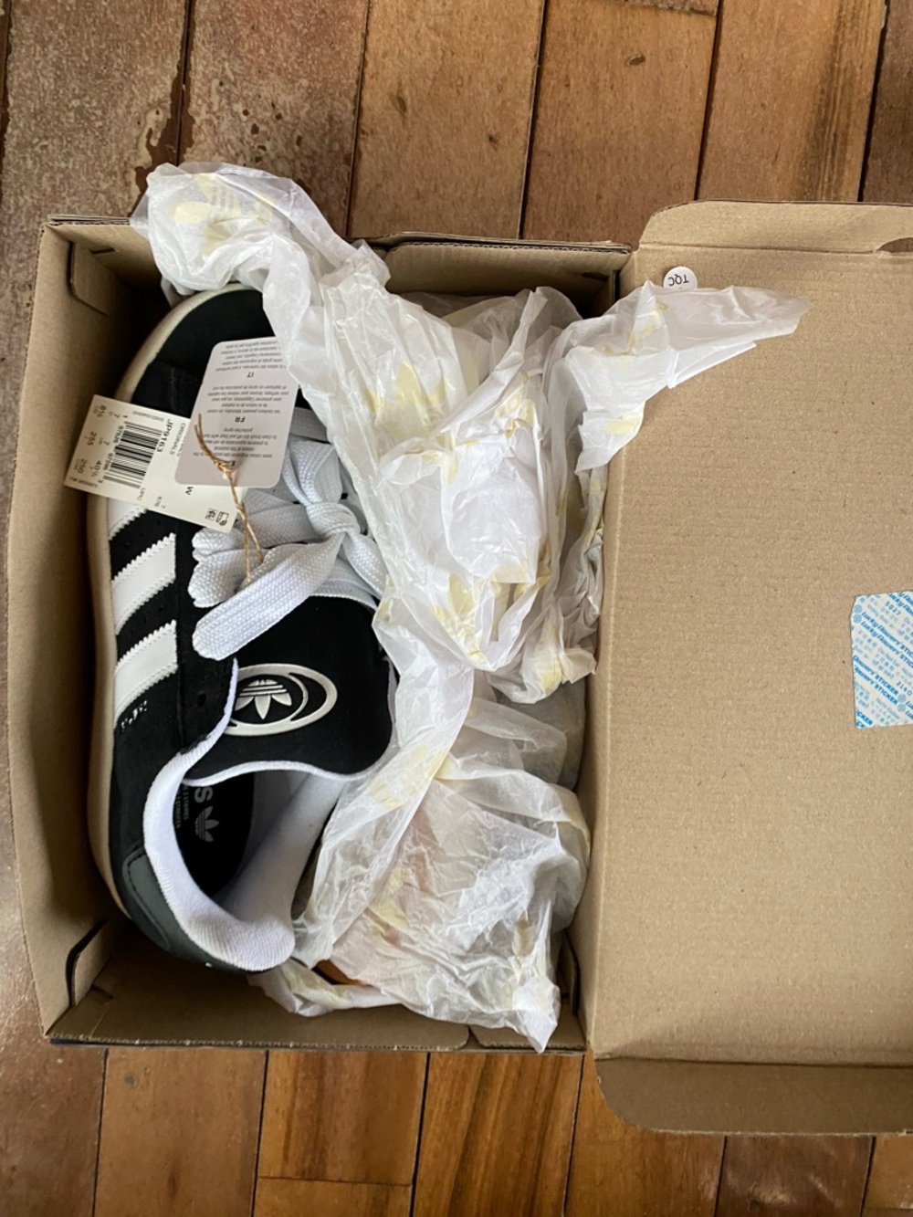 adidas Black and White Low-Top Athletic Sneakers - Picture 4 of 4